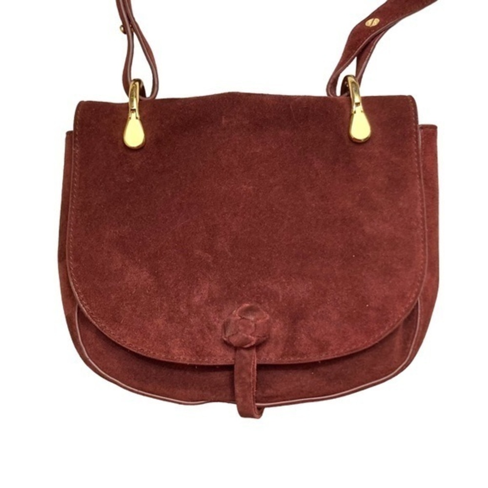 Elizabeth and James suede leather crossbody messenger bag